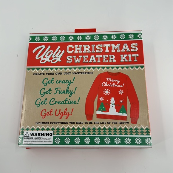 UGLY CHRISTMAS SWEATER KIT Women’s Red New in Box Size XL - Picture 5 of 12